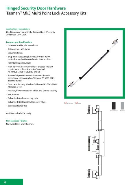 Hinged Security Door Hardware - Whitco