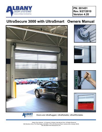 UltraSecure Owner's Manual - Albany Door Systems