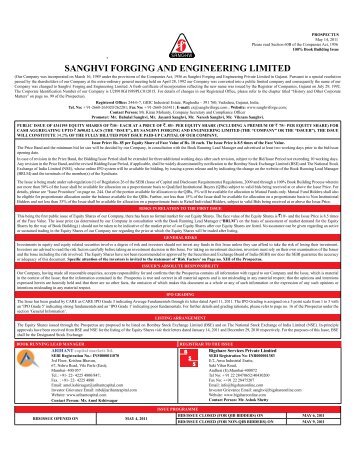 Prominent Notes: - Securities and Exchange Board of India