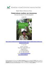 Fledermäuse melken am Amazonas - Remedia Homöopathie