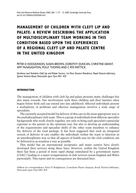 Beyond the Bottle: Interdisciplinary Cleft Feeding Care