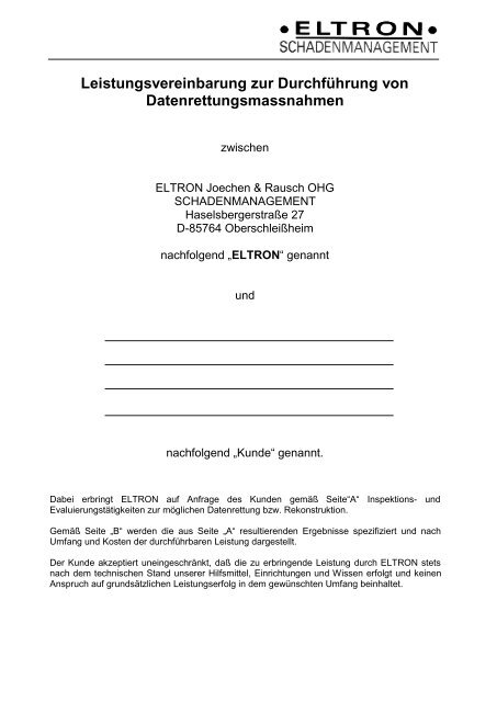 Anbei Erhalten Sie Die Gewünschten Unterlagen Leistungsvereinbarung zur