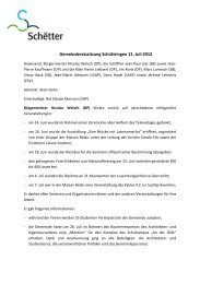 Gemeinderatssitzung Schüttringen 11. Juli 2012 - Schuttrange