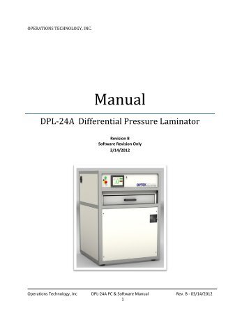 DPL-24A Manual - OPTEK