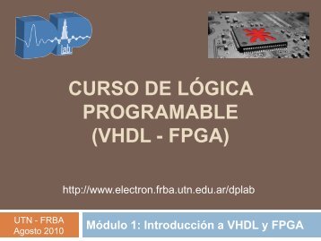 CURSO DE LÓGICA PROGRAMABLE (VHDL - FPGA) - Electronica