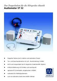 Das Doppeltalent für die Hörgeräte-Akustik Audiometer ST 32