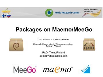 Packages on Maemo/MeeGo - FRUCT