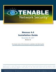 Nessus 4.4 Installation Guide - Tenable Network Security