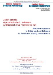 Dokumentation „Nachbarsprache in Kitas und a - Frankfurt-Słubicer ...