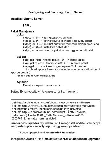 Configuring and Securing Ubuntu Server Installasi Ubuntu ... - Index of