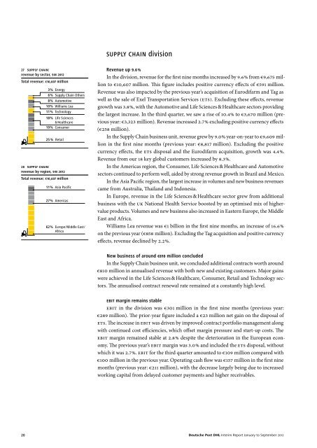 Interim Report Q3 2012 - Deutsche Post DHL