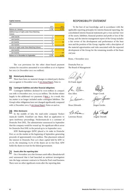 Interim Report Q3 2012 - Deutsche Post DHL