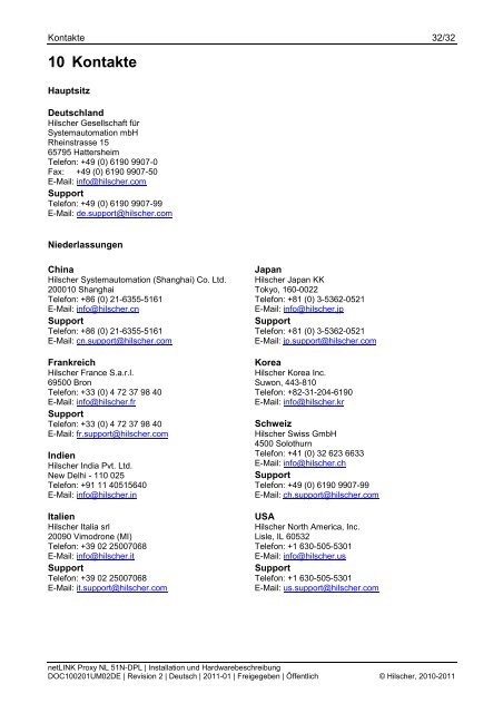 netLINK Proxy NL 51N-DPL - Hilscher