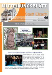 Mitteilungsblatt - Stadt Elzach