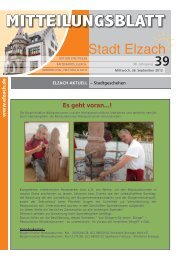 Mitteilungsblatt der Stadt Elzach vom 26.09.2012 (KW