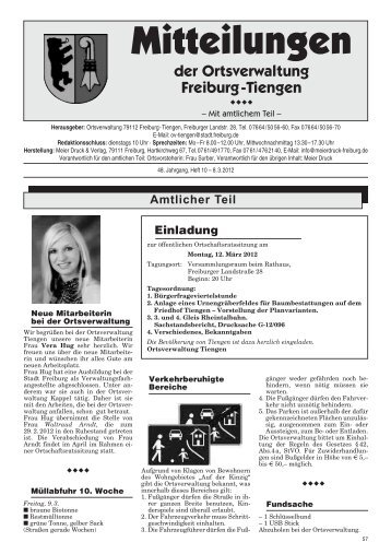 (Tiengen Heft 10.12) - Stadt Freiburg im Breisgau