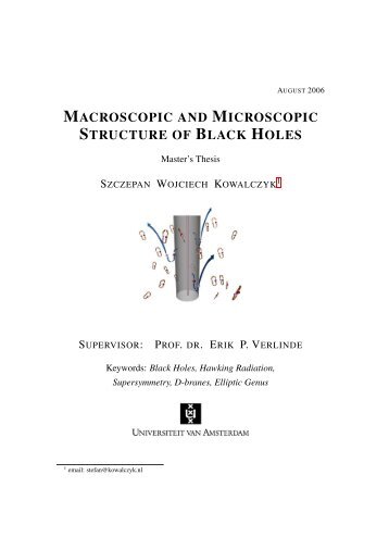 macroscopic and microscopic structure of black ... - Stefan Kowalczyk
