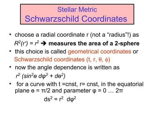 Relativistic Stars and the Schwarzschild Solution