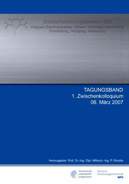 des Tagungsbands - SFB 666 - Technische Universität Darmstadt