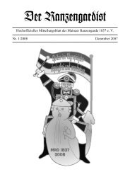 Ausgabe Nr. 01/2008 - Mainzer Ranzengarde