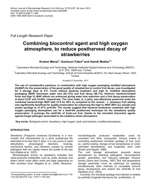 Microbiology Research - Academic Journals