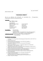 NIEDERSCHRIFT - Gemeinde See