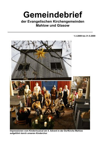 Gemeindebrief der Evangelischen Kirchengemeinden Mahlow und ...