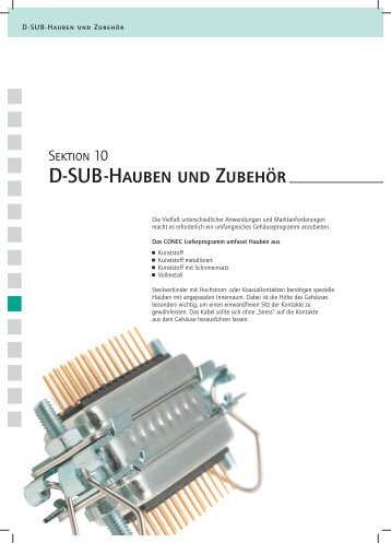 D-SUB-Hauben und Zubehör