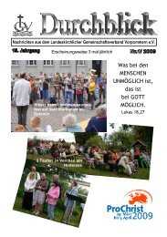 Durchblick 2009 - Landeskirchlicher Gemeinschaftsverband ...