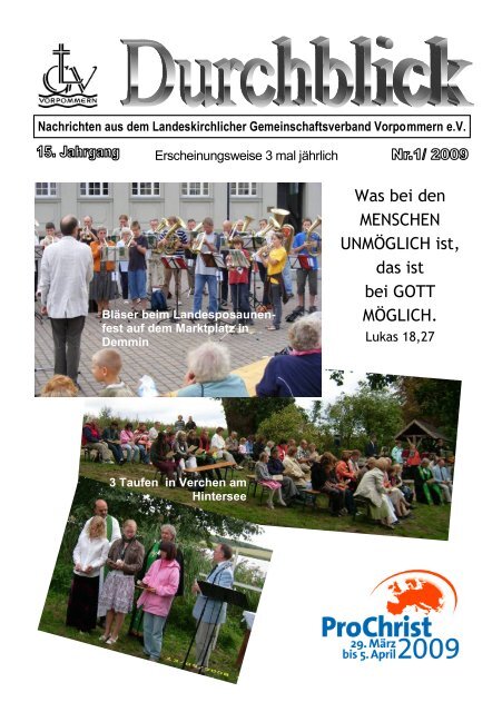 Durchblick 2009 - Landeskirchlicher Gemeinschaftsverband ...