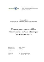 Untersuchungen ausgewählter Klimaelemente auf den Blühbeginn ...