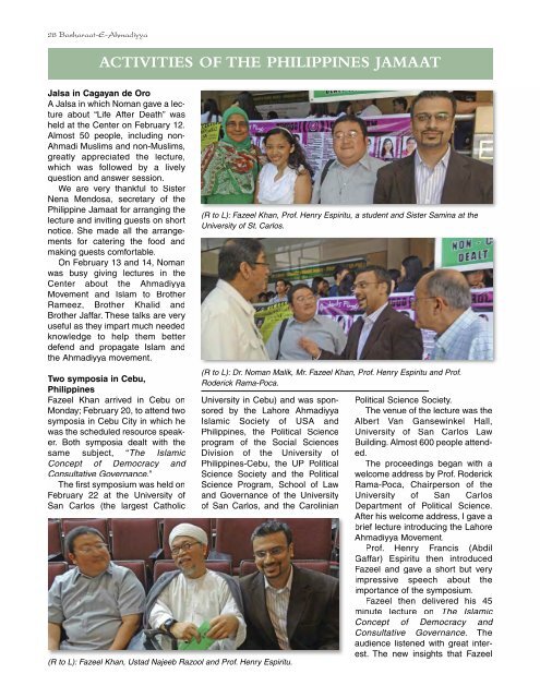 Basharaat-E-Ahmadiyya Newsletter December 2012 - The Lahore ...