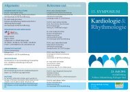 13. Symposium Kardiologie-Rhythmologie - Klinikum Aschaffenburg