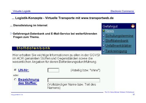 Virtuelle Logistik - Prof. Dr. Heinz-Michael Winkels