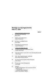 Beiträge zur Sportgeschichte Heft 13/2001 - Deutsche ...