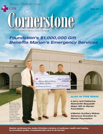 Cornerstone oct06 (Page 1) - Marian Medical Center Foundation ...
