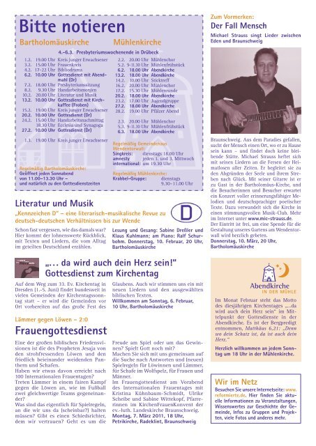 Gemeindeblatt Februar 2011 - Evangelisch-reformierte Gemeinde ...