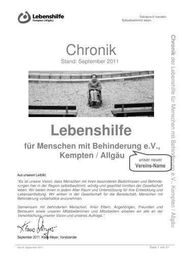 C h ro n ik - Lebenshilfe Kempten