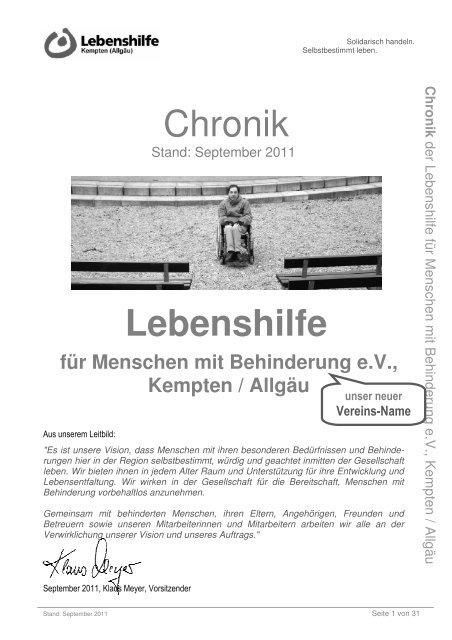 C h ro n ik - Lebenshilfe Kempten