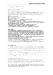 Student guidelines YIP PhD course 2010 Student research ... - EMBO