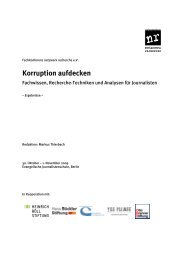 Korruption aufdecken - Netzwerk Recherche