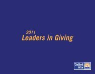 2011 Leaders in Giving - The United Way of Forsyth County