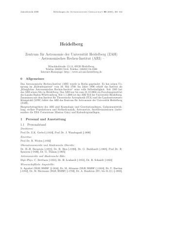 Heidelberg - Astronomische Gesellschaft