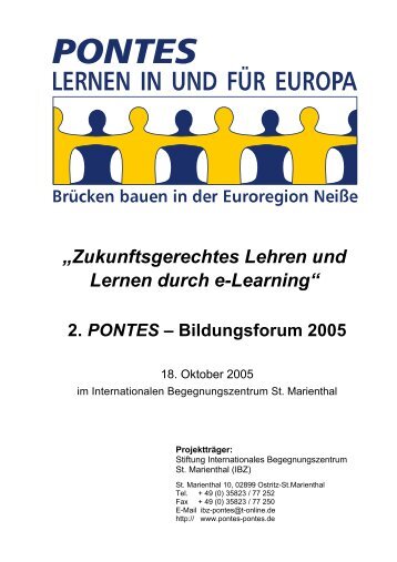 „Zukunftsgerechtes Lehren und Lernen durch e-Learning“ - Pontes