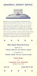 Memorial Sunday Service - GenWeb of Monroe County, NY