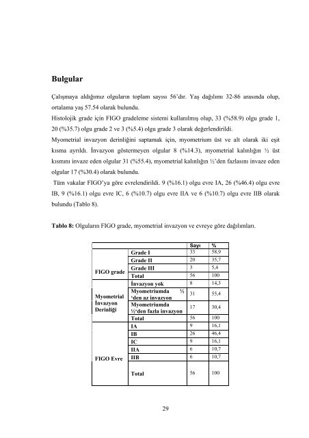 ENDOMETRİOİD KARSİNOM OLGULARINDA PTEN, β-CATENİN ...