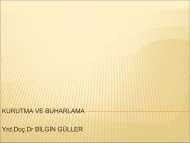 KURUTMA VE BUHARLAMA Yrd.Doç.Dr BİLGİN GÜLLER