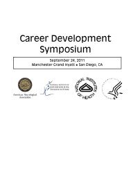 Career Development Symposium - American Neurological Association