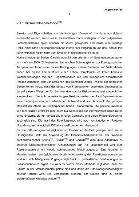 Synthese, Einkristallzüchtung und Charakterisierung von binären ...