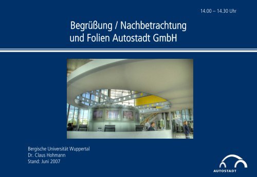 Aufgabenverteilung Autostadt GmbH - Prof. Dr. Burkard Sievers ...